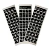 Autocollants pour clavier ukrainien Ukraine fond noir/transparent avec lettrage blanc/couleur pour