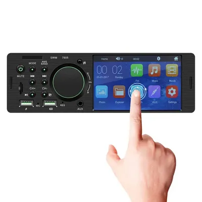 Autoradio avec Écran Tactile 1 Din FM Bluetooth Limitation Audio Stéréo Station