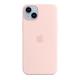 APPLE iPhone 14 Plus Silicone Case with MagSafe - Chalk Pink, Pink