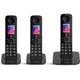 BT Premium 090632 Cordless Phone - Triple Handsets, Black