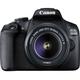 CANON EOS 2000D DSLR Camera with EF-S 18-55 mm f/3.5-5.6 III Lens, Black