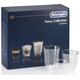 DELONGHI Fancy Collection DLKC302 Double Wall Coffee Glasses - Set of 6, Clear