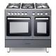 KENWOOD CK407GSL 90 cm Gas Range Cooker - Slate Grey & Chrome, Silver/Grey