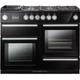 RANGEMASTER Nexus Steam 110 cm Dual Fuel Range Cooker - Black, Black