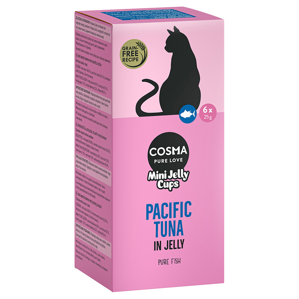 Cosma Mini Jelly Cups 24 x 25 g Snack per gatto - Tonno del Pacifico
