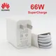 Original HUAWEI 66W Supercharge Fast Charger EU US Travel Adapter 6A Type C Cable For HUAWEI P50 P40