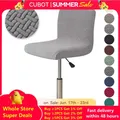 Jacquard elastischer Barhocker Stuhl bezug kleiner Stuhl bezug mit kurzer Rückenlehne für Esszimmer
