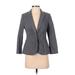 The Limited Blazer Jacket: Short Gray Solid Jackets & Outerwear - Women's Size X-Small