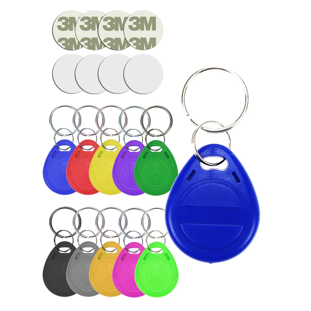 100 teile/los T5577 EM4305 RFID 125 khz Schlüssel Keyfobs Kopieren Wiederbeschreibbare Beschreibbare Rewrite Duplizieren Proximity ID Token Ring Blank Access Image
