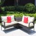 3 Piece Wicker Rattan Outdoor Furniture Sofa Set