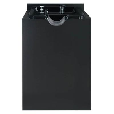 Shampoo Basin with Cabinet Hair Wash Sink Backwash Sink Station Beauty Salon Shampoo Bowl Black