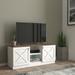 2 Cupboards Vintage TV Stand, Vintage 47" in TV Stand, Costal Wood Base TV Cabibet with 2 Cupboards, Living Room, Bed Room Etc