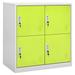 Irfora Locker Cabinet Gray and Green 35.4 x17.7 x36.4 Steel