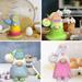 4pcs Easter Gnome Elf Doll Easter Bunny Eggs Faceless Doll Handmade Plush Stuffed Dwarf Doll Kids Gift Desktop Ornament for Easter Birthday Festival Gift