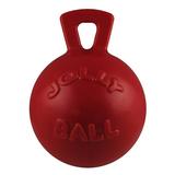 Jolly Pets 2 Pack of Tug-n-Toss Heavy Duty Chew Ball with Handle Red 6-Inch