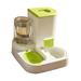 Automatic Cat Feeder Feeding Station Container Kitten Water Drinking Bowl Green