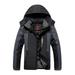 Olyvenn Deals Women s Outdoor Sprint Coat With Plush And Thickened Windproof Cycling Warm Cotton Coat Hooded Coat 2023 Trendy Winter Warm Ladies Hooded Casual Outwear Jackets Black 16