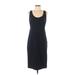 Club Monaco Casual Dress - Midi Scoop Neck Sleeveless: Blue Solid Dresses - Women's Size 6