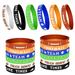 MIAHART Football Theme Bracelets Silicone Wristband for Sport Theme Birthday Party Supplies 34 Pieces in 6 Styles