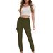Cyber&Monday Deals Dianli Joggers for Women Hiking Pants Lightweight Cargo Joggers Quick Dry Golf Travel Track Pants with Zipper Multi Bag Work Suit Casual Pants Elastic Waist Lace Up Pants Long Pants