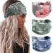 Aceorna Boho Headbands Wide Knotted Hairbands Stretch Turban Head Bands Elastic Fabric Hair Bands Floral Workout Sweetbands Cotton Yoga Hair Scarfs Bohemia Head Wraps for Women and Girls 3 P