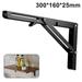 Folding Shelf Brackets Heavy Duty Stainless Steel DIY Wall Mounted Shelf Bracket Space Saving for Table Work Bench Pack of 2