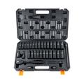 BENTISM 1/2 Drive Impact Socket Set 33 Piece Standard SAE (3/8 -1 ) & Metric (10-24mm) Sizes Deep & Shallow Kit 6 Point Cr-V Alloy Steel Includes Adapters & Ratchet Handle & Storage Case