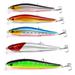 KIKITOY Saltwater Fishing Lures Inshore Large Hard Bait Minnow Lures with Three Triple Pronged Hooks 5Pcs 5.5 Inch 0.8 oz