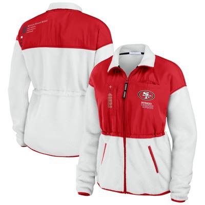 San Francisco 49ers WEAR by Erin Andrews Farbblock-Polarfleecejacke – Damen Image