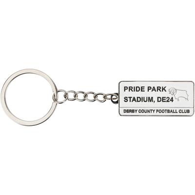 Derby County Straßenschild Schlüsselanhänger Image