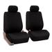 Car Seat Covers Front Set in Black Cloth Car Seat Covers for Low Back Car Seats with Removable Headrest Automotive Seat Covers Washable Car Seat Cover Universal for SUV Sedan Van