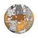 ZNDUO Seamless Little Cat Pattern Spare Tire Cover Universal Spare Tire Wheel Covers 15 inch