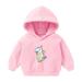 Cartoon Toddler Baby Pullover Girls Hoodies Boys Hoodies Tops Hoodie Sweatshirt Girls Hoodies Tops Pink 4 Years-5 Years