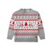 Tipsy Elves Baby Ugly Christmas Sweaters - Cute Grey Fair Isle Llama Patterned Pullover Size 18-24M