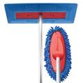 SNOBRUM 365 - Snow Remover for Cars and Trucks with Microfiber Mop Head for Cleaning - 2-in-1 Snow and Car Cleaning Brush for Year Round Use - 28 to 63 Inch Automotive Brush with Foam and Mop Head