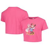 Girls Youth Pink Mickey & Friends Just Cropped T-Shirt