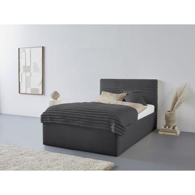 Polsterbett "Vita", grau (anthrazit), L:210cm, Bezug: 100% Polyester, Polsterung: Polsterwatte, Material, Gestell: gepolsterter Holzwerkstoff, WESTFALIA SCHLAFKOMFORT, Betten, auch mit Stauraum erhältlich, inkl. Kopfteilverstellung Image