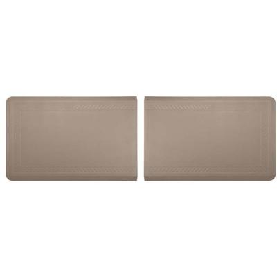 Weather Tech Comfort Mat Connect Bordered 2 Pieces 24x36in Tan 8ACONA2HCT