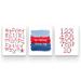 Outside In Art Studio Red, White & Blue Inspirational Quote w/ ABC & 123, 3 Pieces Paper Prints Paper in Blue/Red | 14 H x 11 W x 0.063 D in | Wayfair