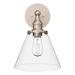 Signature Hardware Barwell Single Light 14.13" Tall Wall Sconce w/ Clear Glass Shade in Gray | 14.13 H x 10 W x 11.5 D in | Wayfair 482603