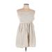 J.Crew Casual Dress - Mini: Ivory Stripes Dresses - Women's Size 6