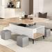 Corrigan Studio® Chrishay Lift Top Extendable 4 Legs Coffee Table w/ Storage Wood/Metal in White | 28.35 H x 47.24 W x 23.62 D in | Wayfair