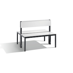 C+P Doppelseitige Sitzbank mit Rückenlehne, Basic Plus, H796xB1000xT760mm Image