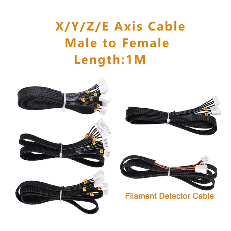 X/Y/Z/E Achse Motor Und Endschalter Verlängerung Kabel Filament Detektor Länge 1M Kabel Für Ender-3 Ender-5 CR10 3D Drucker Teile Image