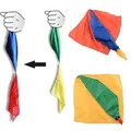 4 Colors Changing Magic Silk Scarf Magic Trick By Mr. Tricks Joke Props Magician Supplies Kids