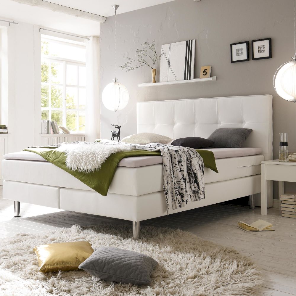 Hasena Boxspringbett Pronto Fleur 140x200 cm / 323 weiss / Superio-Top Image