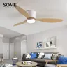 SOVE Modern White Ceiling Fan With Led Light Ceiling Light Fan Ceiling Fans With Lights Led Fan Lamp