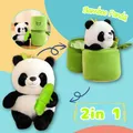 2023NEW 2in1 Bamboo Tube Panda Set Plush Toy Cute Plushies Stuffed Animal Bear Doll Reversible