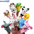 5PCS Cartoon Biological Animal Finger Puppet Plush Toys Child Baby Favor Dolls Finger Puppets