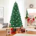 Costway 4/5/6/7 FT Pre-Lit Artificial Xmas Tree with 135/180/230/280